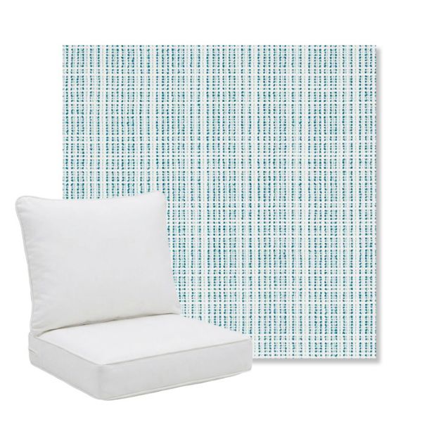 Picture of Benson Lagoon | Pillow Back Deep Seating Outdoor Cushions - Sunbrella© Fabric