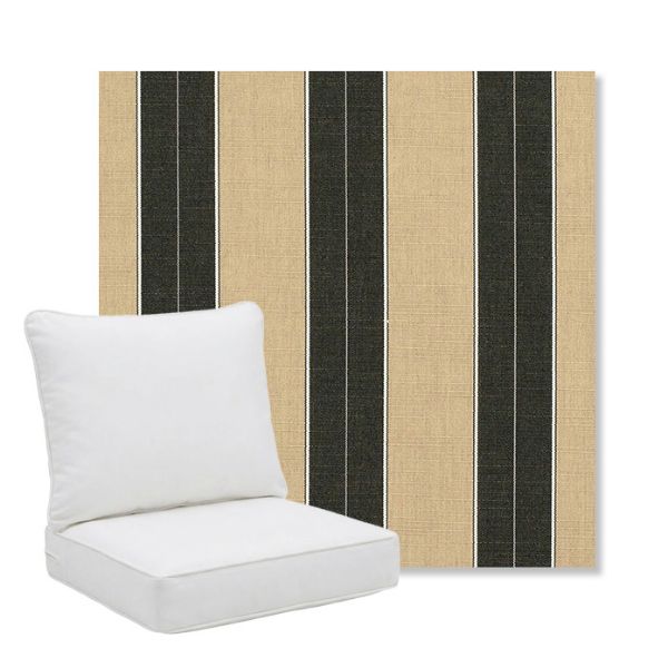 Picture of Berenson Tuxedo | Pillow Back Deep Seating Outdoor Cushions - Sunbrella© Fabric