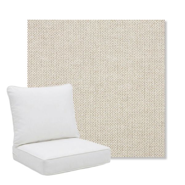 Picture of Blend Linen | Pillow Back Deep Seating Outdoor Cushions - Sunbrella© Fabric