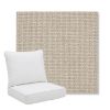 Picture of Bliss Sand | Pillow Back Deep Seating Outdoor Cushions - Sunbrella© Fabric