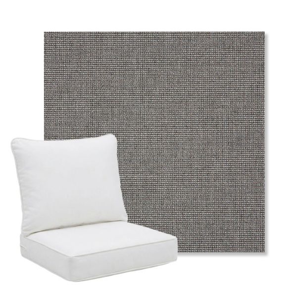 Picture of Bliss Smoke | Pillow Back Deep Seating Outdoor Cushions - Sunbrella© Fabric