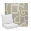 Picture of Brushstroke Duckegg | Pillow Back Deep Seating Outdoor Cushions - Sunbrella© Fabric