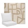 Picture of Brushstroke Stucco | Pillow Back Deep Seating Outdoor Cushions - Sunbrella© Fabric