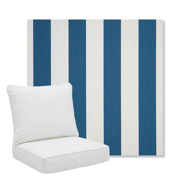 Picture of Cabana Regatta | Pillow Back Deep Seating Outdoor Cushions - Sunbrella© Fabric