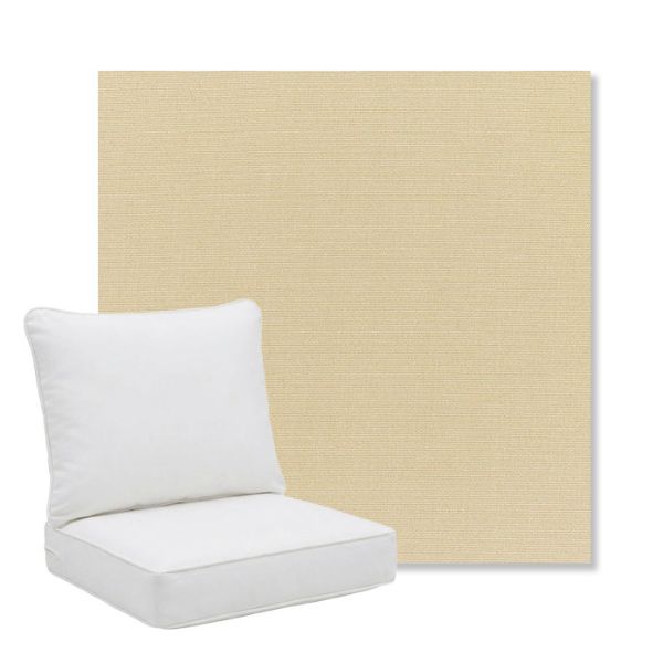 Picture of Canvas Antique Beige | Pillow Back Deep Seating Outdoor Cushions - Sunbrella© Fabric