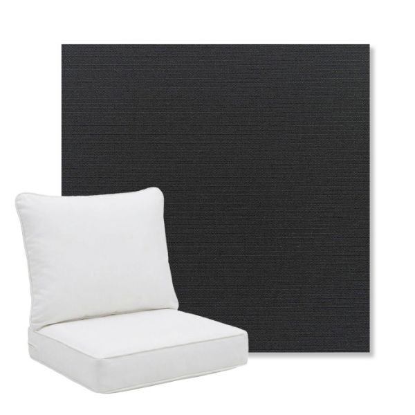 Picture of Canvas Black | Pillow Back Deep Seating Outdoor Cushions - Sunbrella© Fabric