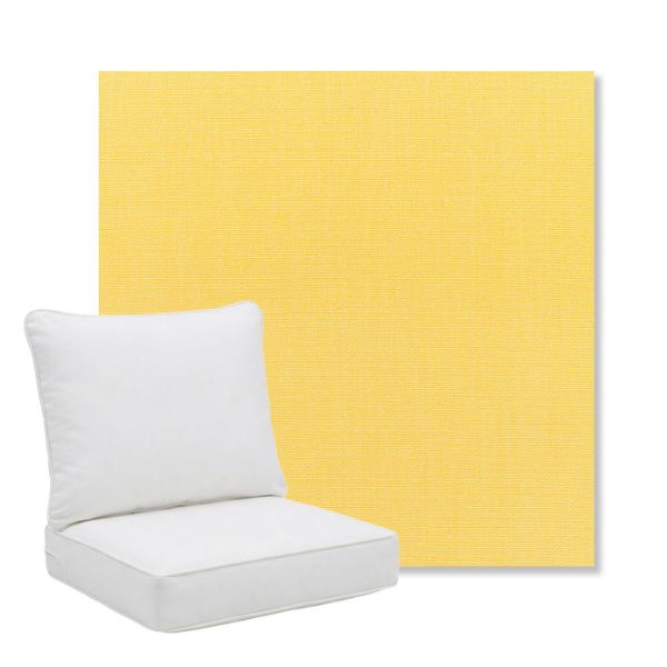 Picture of Canvas Buttercup | Pillow Back Deep Seating Outdoor Cushions - Sunbrella© Fabric