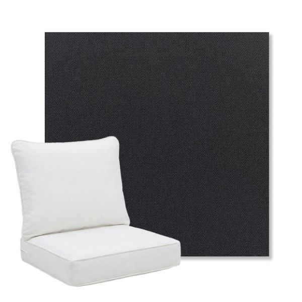 Picture of Canvas Raven Black | Pillow Back Deep Seating Outdoor Cushions - Sunbrella© Fabric