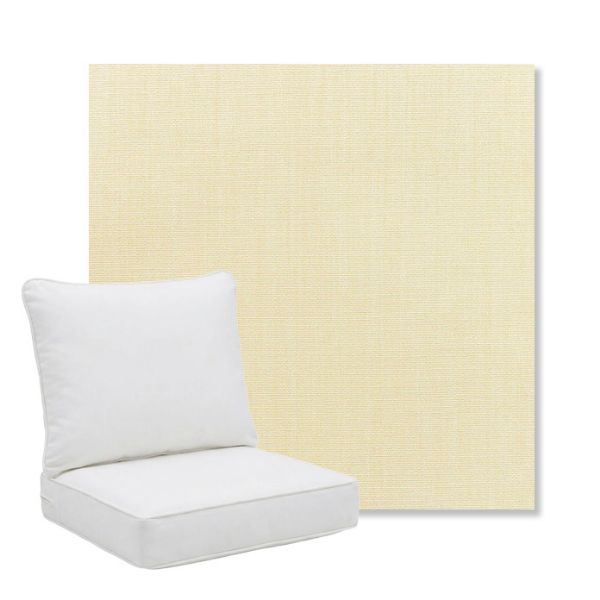 Picture of Canvas Vellum | Pillow Back Deep Seating Outdoor Cushions - Sunbrella© Fabric