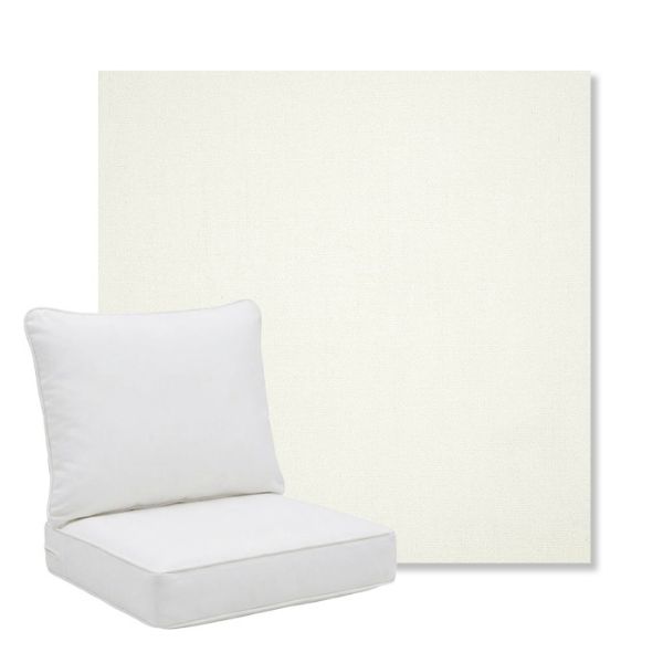 Picture of Canvas White | Pillow Back Deep Seating Outdoor Cushions - Sunbrella© Fabric