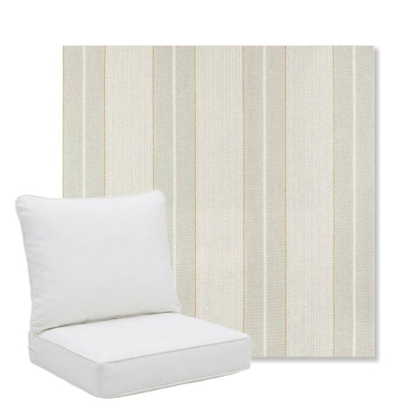 Picture of Carlo Celery | Pillow Back Deep Seating Outdoor Cushions - Sunbrella© Fabric