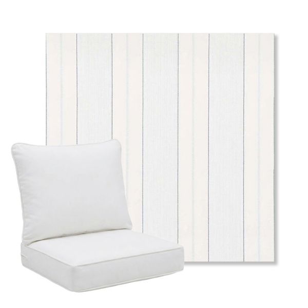 Picture of Carlo Coastal | Pillow Back Deep Seating Outdoor Cushions - Sunbrella© Fabric