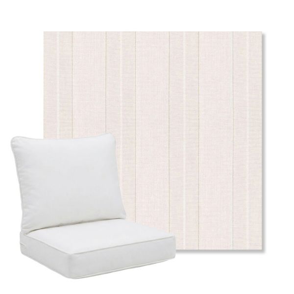 Picture of Carlo Sand | Pillow Back Deep Seating Outdoor Cushions - Sunbrella© Fabric