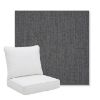 Picture of Cast Charcoal | Pillow Back Deep Seating Outdoor Cushions - Sunbrella© Fabric