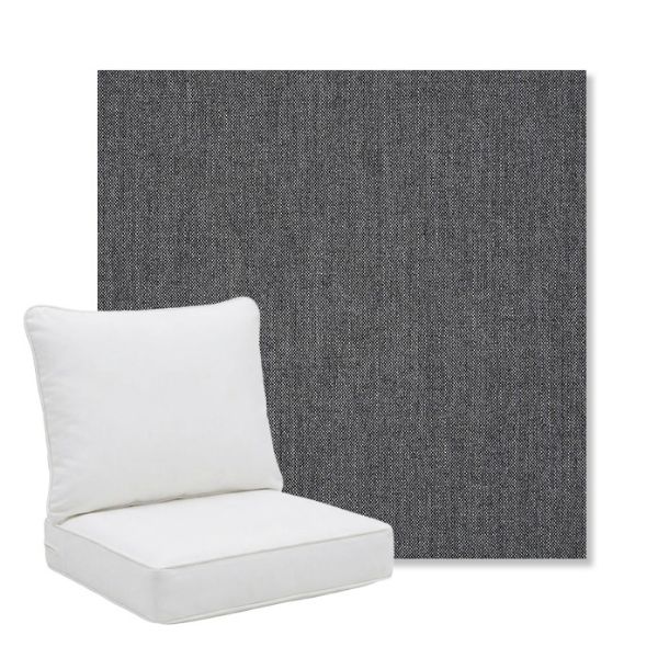 Picture of Cast Charcoal | Pillow Back Deep Seating Outdoor Cushions - Sunbrella© Fabric