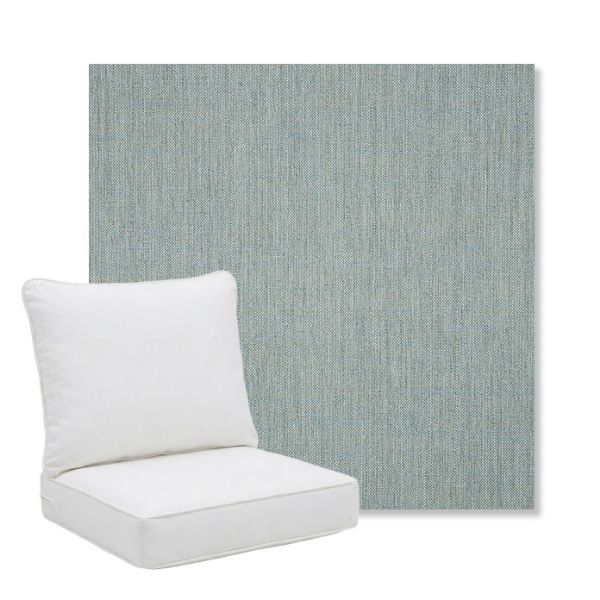 Picture of Cast Mist | Pillow Back Deep Seating Outdoor Cushions - Sunbrella© Fabric