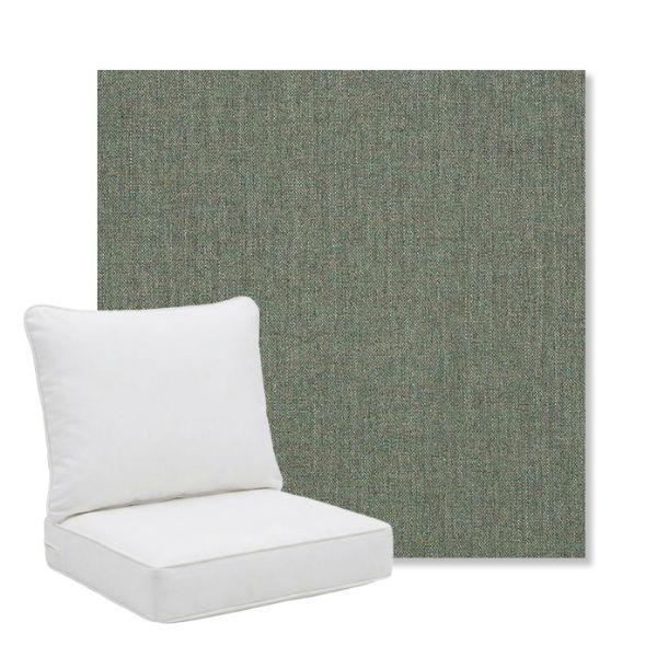 Picture of Cast Sage | Pillow Back Deep Seating Outdoor Cushions - Sunbrella© Fabric