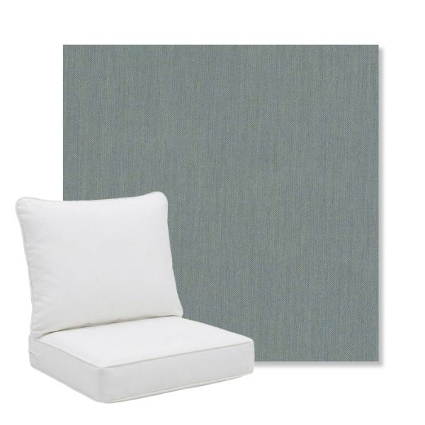 Picture of Cast Seaglass | Pillow Back Deep Seating Outdoor Cushions - Sunbrella© Fabric