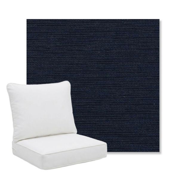 Picture of Charmer Indigo | Pillow Back Deep Seating Outdoor Cushions - Sunbrella© Fabric