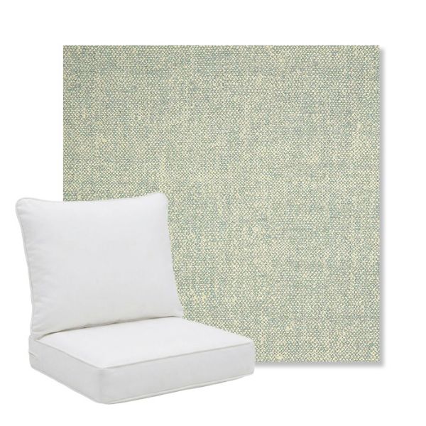 Picture of Chartres Mist | Pillow Back Deep Seating Outdoor Cushions - Sunbrella© Fabric
