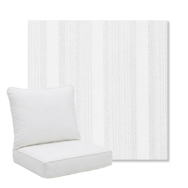 Picture of Compose Linen | Pillow Back Deep Seating Outdoor Cushions - Sunbrella© Fabric