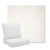 Picture of Crush Snow | Pillow Back Deep Seating Outdoor Cushions - Sunbrella© Fabric