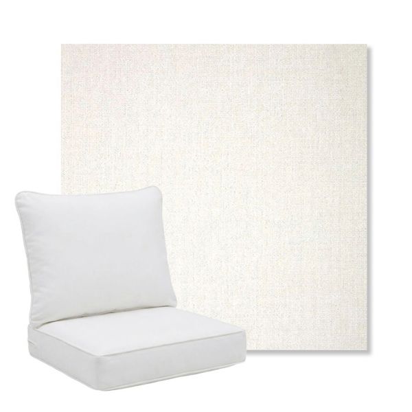 Picture of Crush Snow | Pillow Back Deep Seating Outdoor Cushions - Sunbrella© Fabric