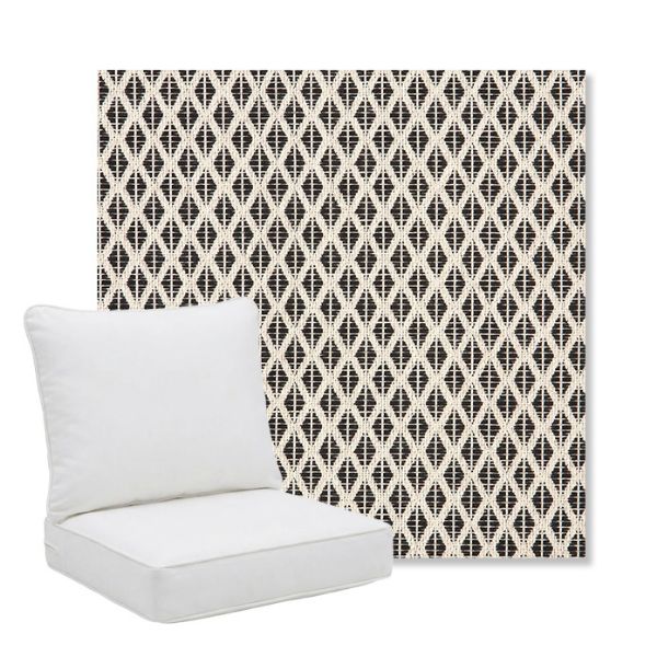 Picture of Detail Classic | Pillow Back Deep Seating Outdoor Cushions - Sunbrella© Fabric
