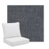 Picture of Dither Slate | Pillow Back Deep Seating Outdoor Cushions - Sunbrella© Fabric