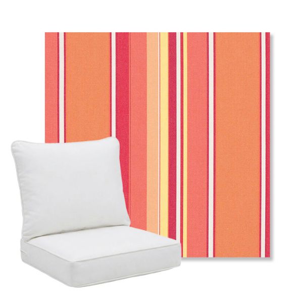 Picture of Dolce Mango | Pillow Back Deep Seating Outdoor Cushions - Sunbrella© Fabric