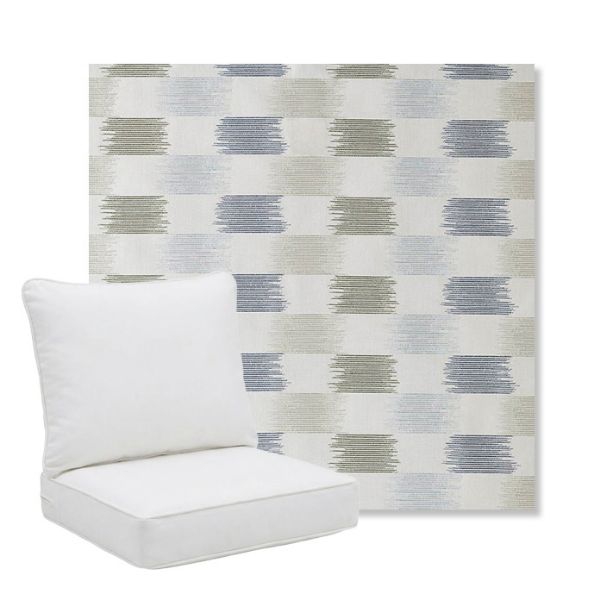 Picture of Dream Mist | Pillow Back Deep Seating Outdoor Cushions - Sunbrella© Fabric