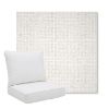 Picture of Dumont Snow | Pillow Back Deep Seating Outdoor Cushions - Sunbrella© Fabric