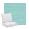 Picture of Dupione Celeste | Pillow Back Deep Seating Outdoor Cushions - Sunbrella© Fabric