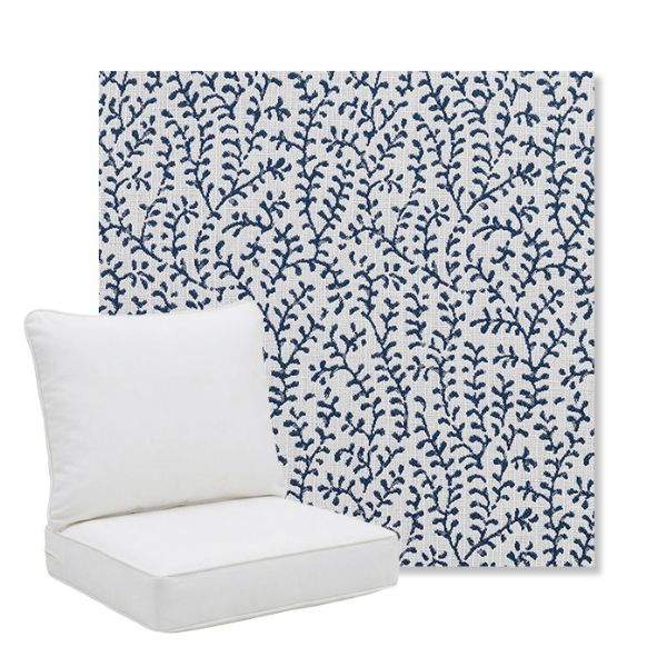 Picture of Eberly Peacock | Pillow Back Deep Seating Outdoor Cushions - Sunbrella© Fabric