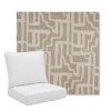 Picture of Escher Greige | Pillow Back Deep Seating Outdoor Cushions - Sunbrella© Fabric