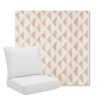 Picture of Etched Angles Congnac | Pillow Back Deep Seating Outdoor Cushions - Sunbrella© Fabric