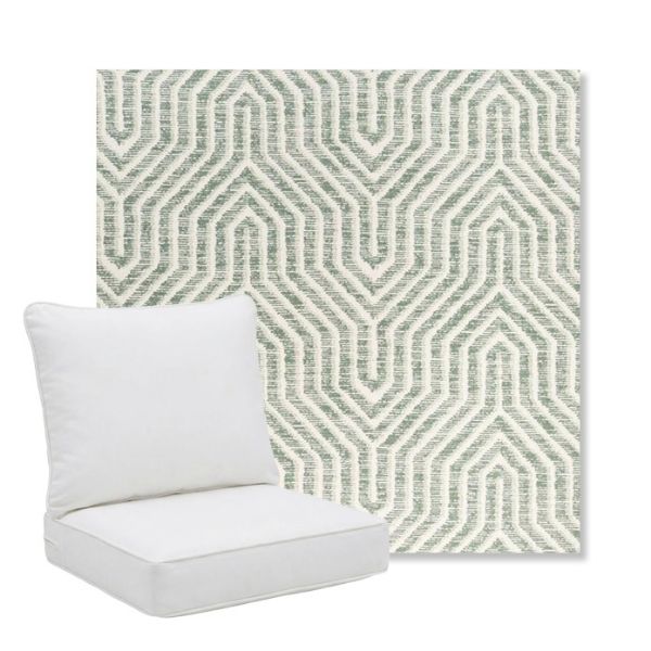 Picture of Etna Juniper | Pillow Back Deep Seating Outdoor Cushions - Sunbrella© Fabric
