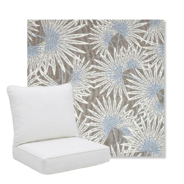 Picture of Etta Vapor | Pillow Back Deep Seating Outdoor Cushions - Sunbrella© Fabric