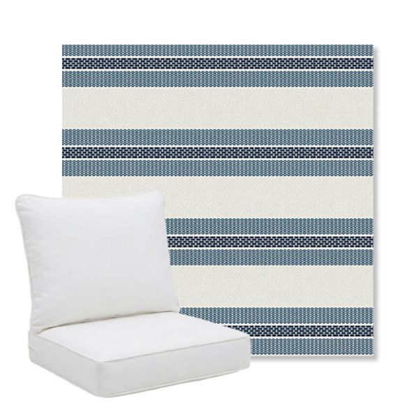 Picture of Excel Denim | Pillow Back Deep Seating Outdoor Cushions - Sunbrella© Fabric