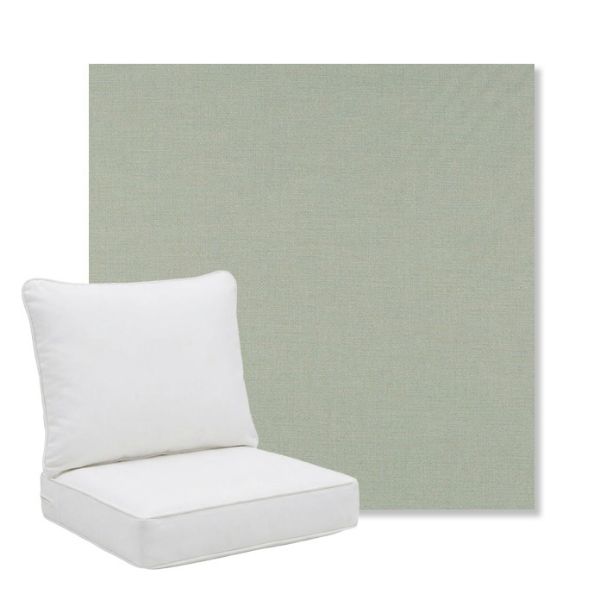 Picture of Exhale Rainwashed | Pillow Back Deep Seating Outdoor Cushions - Sunbrella© Fabric