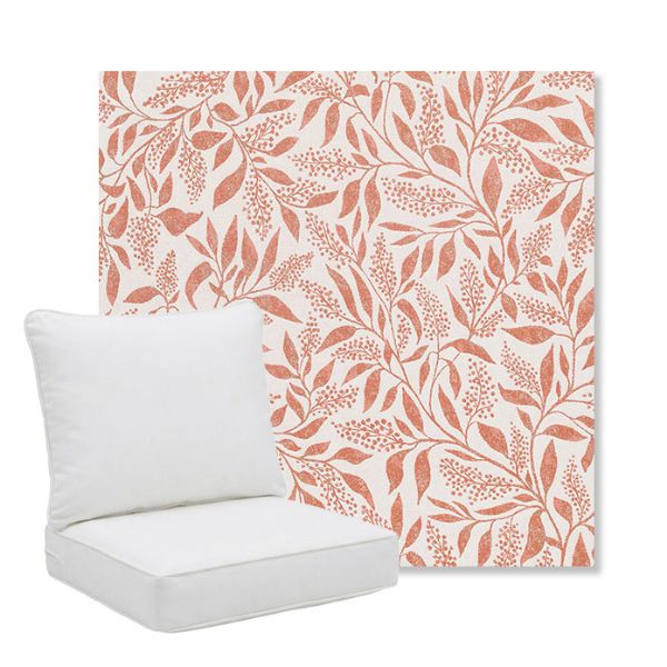 Picture of Exquisite Guava | Pillow Back Deep Seating Outdoor Cushions - Sunbrella© Fabric