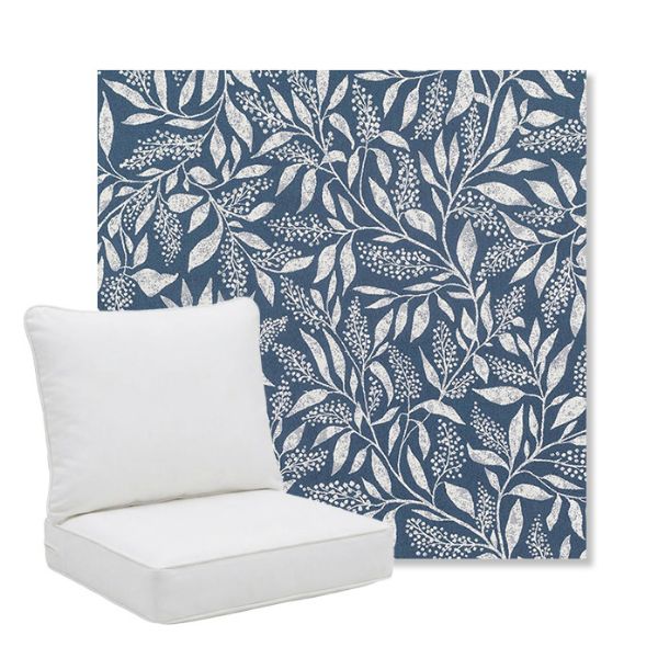 Picture of Exquisite Indigo | Pillow Back Deep Seating Outdoor Cushions - Sunbrella© Fabric