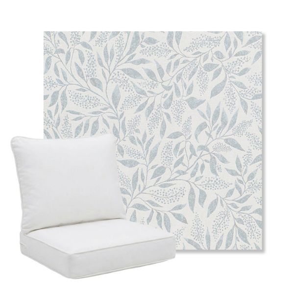 Picture of Exquisite Mist | Pillow Back Deep Seating Outdoor Cushions - Sunbrella© Fabric