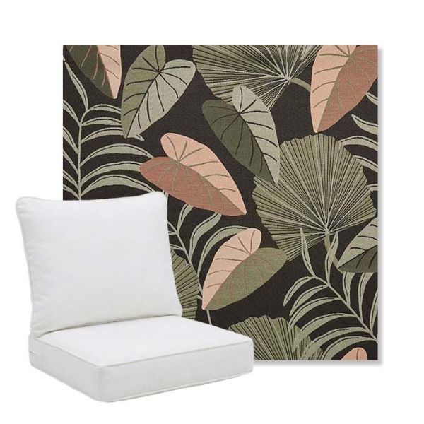Picture of Fernie Midnight Garden | Pillow Back Deep Seating Outdoor Cushions - Sunbrella© Fabric