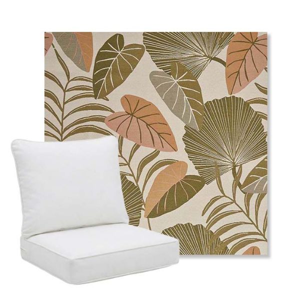 Picture of Fernie Mimosa | Pillow Back Deep Seating Outdoor Cushions - Sunbrella© Fabric