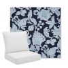Picture of Floral Song Navy | Pillow Back Deep Seating Outdoor Cushions - Sunbrella© Fabric