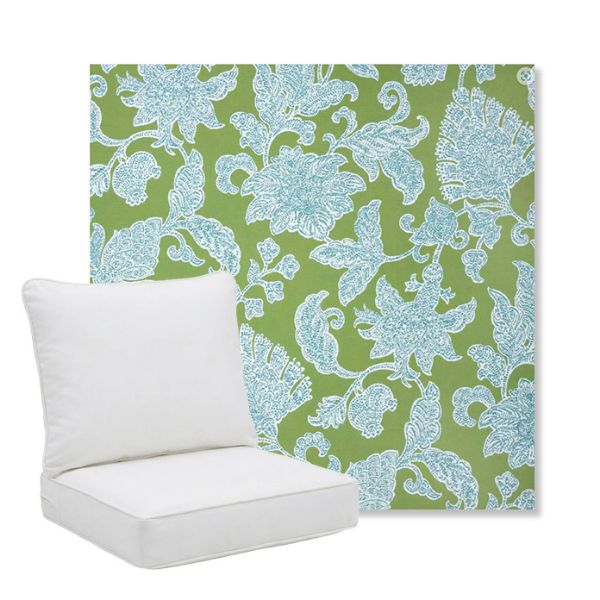 Picture of Floral Song Spring | Pillow Back Deep Seating Outdoor Cushions - Sunbrella© Fabric