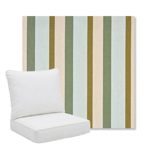 Picture of Gateway Aloe | Pillow Back Deep Seating Outdoor Cushions - Sunbrella© Fabric