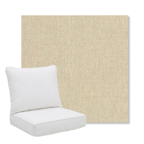 Picture of Heritage Papyrus | Pillow Back Deep Seating Outdoor Cushions - Sunbrella© Fabric