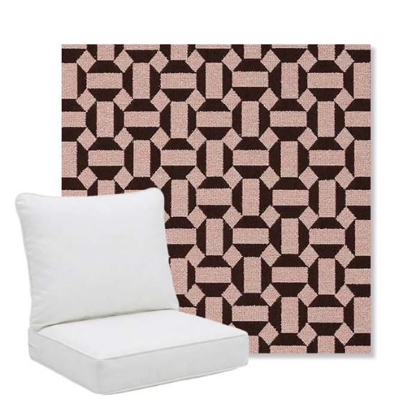 Picture of Hoopla Black Cherry | Pillow Back Deep Seating Outdoor Cushions - Sunbrella© Fabric